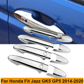 Jedna Sada Pre Honda Fit Jazz GK5 GP5 na roky 2014-2020 Exteriérové Dvere, Rukoväť Kryt Trim na Ochranu Dekorácie ABS Nálepky, Auto Príslušenstvo