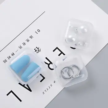 10Pcs Mini Boxy Transparentné Skladovanie Kompaktný Viacúčelový Proti Prachu Earplug Políčok pre Domáce Plastové Úložné Boxy