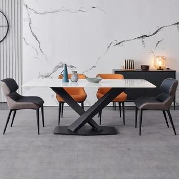 Minimalistický rock rada jedálenský stôl obdĺžnikový malé jednotky Nordic internet celebrity tvorivé jedálenský stôl a stoličky zmes