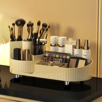 360° Otáčanie Make-Up Štetec Držiteľ Kozmetické Storag Box Luxusný Make-Up Organizér Rúže, Aby Do Nádoby Márnosť Organizátor Box