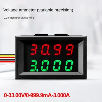 4-miestne dvojitý displej digitálny Voltmeter Ammeter 0-33V/0-1A-3A