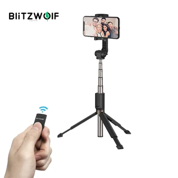 BlitzWolf Stabilné Selfie Stick Statív Profesionálne Fotografovanie Fotografovanie Stojan na Stenu pre DSLR Kamery Gopro / Smartphone