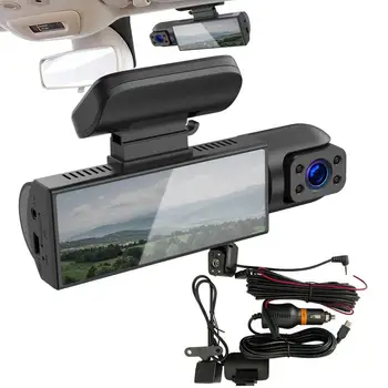 Dashboard Kamera Pre Automobily, 2 Kanál Dashcam Panel Kamery Jazdy Autom Záznamník Panel Kamery Parkovacie Monitor S