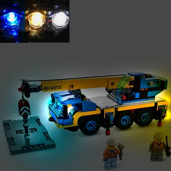 USB Svetlá Nastaviť pre Lego 60324 Mesta Veľký Vozidiel Mobilný Žeriav Truck Stavebné Bloky Tehla-nemusia zahŕňať Lego Model