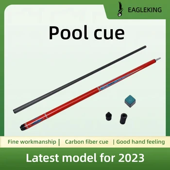 Carbon Fiber Biliard Cue, 8-vrstva Bravčové Kože 12.4 mm Tip Radiálne Technológie Dreva Dokovacej Bazén Split Cue1/2 Pool Cue 58 Palcov/147cm
