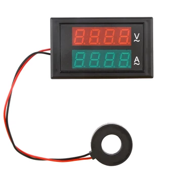AC80-300V Digitálny Voltmeter Ammeter 0-100A AC Napätie Prúd Meter Tester Detektor prúdového Transformátora Napätia Amp Tester