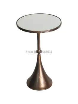 Nordic design nábytok kovový okrúhly stôl svetlo luxusné retro zrkadlo, sklo art strane tabuľky gauč rohu tabuľky balkón konferenčný stolík