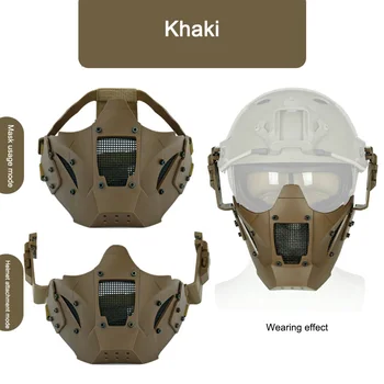 Airsoft Maska s Nastaviteľný Elastický Popruh Vojenské Maska 700FPS Odolnosť voči Nárazu Tváre Ochranné Masky Odnímateľný pre Vzdelávanie