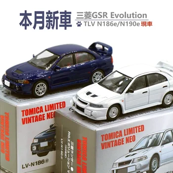 TOMICA TLV LV-N186e/N190e Mitsubishi, a TO Evolution 1/64 zliatiny modelu auta