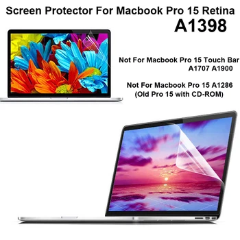 3ks Pre Macbook Pro 15 Retina A1398 Vysokej Clear Screen Protector MacbookRetina 15.4 A1398 Film Stráže Obrazovke Ochrany