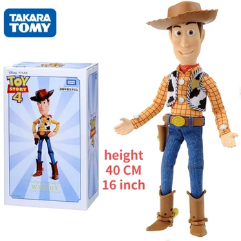 TAKARA TOMY Toy Story 4 Real Predstavuje Obrázok Woody 40 cm Bábika 16-Palcové Hračka Darček Kolekcie Hobby