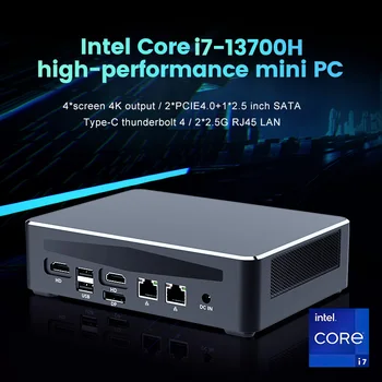 13. Gen Raptor Jazero Mini PC Intel i7 13700H i9 13900H 14 Core 20 Vlákien Windows 11 PCIE4.0 2*LAN Hranie Stolného Počítača WiFi6