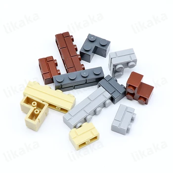 50PCS hradieb Bloky pre MOC Dom Hrubé 1*2 1*4 L Bodky Stavebné Bloky DIY Príslušenstvo Kompatibilné Klasické Stavebné Tehly