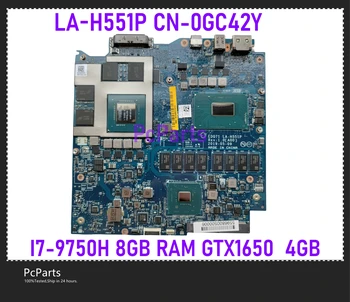 PcParts Používa CN-0GC42Y LA-H551P Pre Dell Alienware M17 R2 Notebook Doske I7-9750H CPU GTX1650 4 GB GPU 8GB RAM DDR4 GC42Y