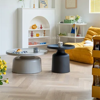 Nordic Obývacej Izbe, Konferenčný Stolík jednoduchý Železa Kole Voľný čas Doma Moderný Minimalistický Dizajnér Strane Tabuľky pre Spálne Zmes Z