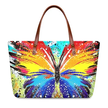 Veľkú Kapacitu, Kabelky pre Dámy Nový Hot Art Butterfly Design Vytlačené Taška cez Rameno Žien Bežné Cestovné Nakupovanie Tote Bag