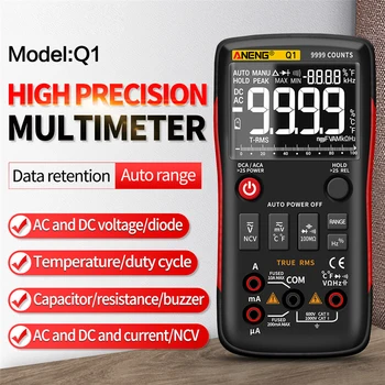 ANENG Q1 Digitálny Multimeter 9999 Analógový Tester True RMS Profesionálne Multimetro DIY Tranzistor Kondenzátor NCV Testery Lcr Meter