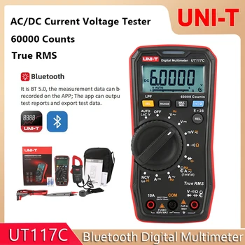 JEDNOTKA UT117C Bluetooth Digitálny Multimeter Pravda, Efektívna Hodnota AC DC Prúd Napätie viacúčelové Elektrické Ohmmeter Tester