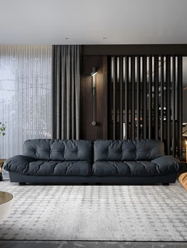 Jednoduché luxusné tkaniny gauč taliansky návrhár Svetlo luxusné Nordic obývacia izba technológie textílie dole gauč