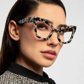 Nový Luxusný Mačka-Okuliare pre Ženy Anti-Modré Svetlo TR90 Optické Predpis Okuliare Rámy Nadrozmerná Námestie Módne Okuliare