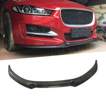 Karbónová Predná Pery Spojler pre Jaguar XE Sedan 4 Dvere 2015 2016 2017 Hlavu, Bradu Lopatu Nárazníka Stráže Auto Styling