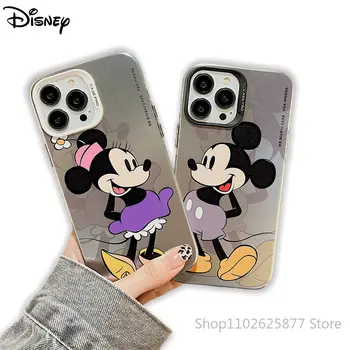 Disney Mickey Minnie Mouse Telefón puzdro Pre iPhone 11 12 13 iPhone 14 Pro Max Cartoon Anti-jeseň All Inclusive Ochranný Kryt
