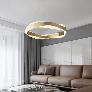 Cloud Vlna Stmievateľné Moderné LED Stropné Lustre Listry Svetlo Prívesok Zlaté Visiace Lampy Kuchyňa Domova pre Obývacia Izba