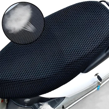 Motocykel Elektrické Sedadlá Kryt 3D sieťovina na Ochranu pred Slnkom Skúter Kryt Sedadla Pad protišmykových Honeycomb Priedušná Oka Vankúš
