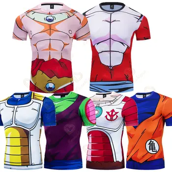 Dragon Ball Anime, Comics Cosplay Kostým Goku T-košele, Kostýmy, Fitness Tees Košele Mužov Kompresné Tričko