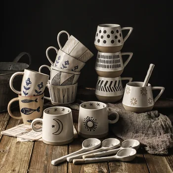 Japonský hrubá keramika káva hrnček iny retro hrnček ručné vysokú hodnotu ručne keramické hrnčeky