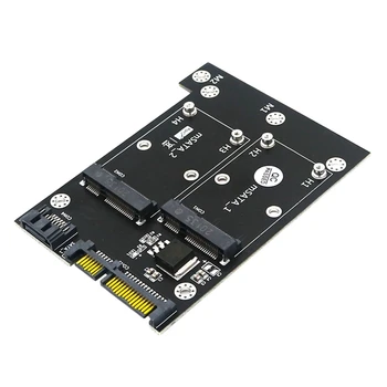 Nahé Karty Duálne MSATA SSD Na Dual SATA3.0 6Gbps Converter Karty Adaptéra S LED Indikátor
