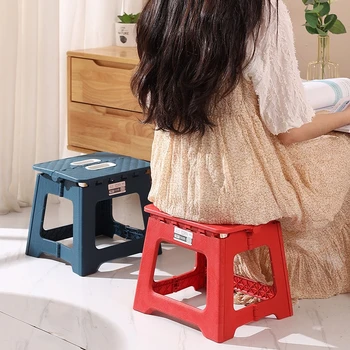 Prenosný Mini Vonkajšie Stolice - 1pc Zosilnené Plastové Skladacie Stoličky & Lavica pre Dospelých & Kids