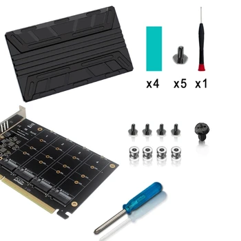 NVME M. 2 M-KEY SSD PCIE X16 Pole Rozšírenie Adaptér Doska PCIE Rozdeliť Karty Dropship