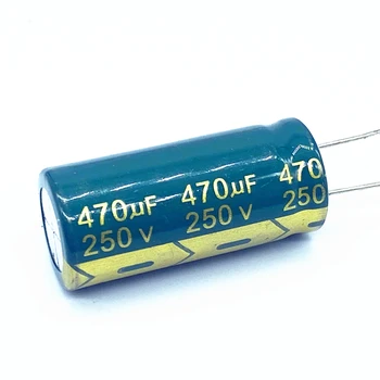 2 ks/veľa vysoká frekvencia nízka impedancia 250v 470UF hliníkové elektrolytický kondenzátor veľkosť 18*40 470UF 20%